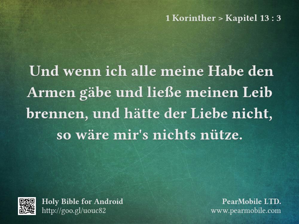 1 Korinther, Kapitel 13:3